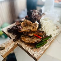 Hot steamy pap served with slow-cooked beef