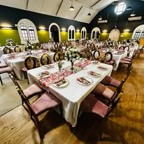 Full dining hall set for a function
