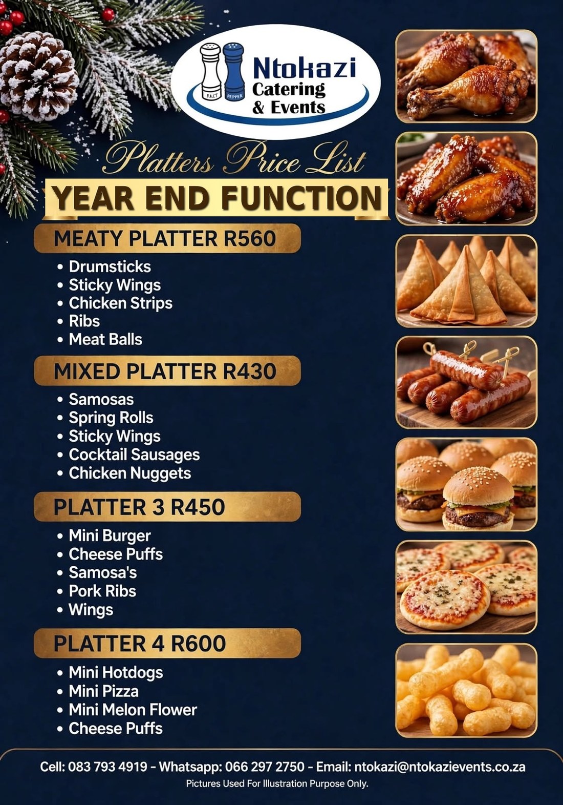 Ntokazi year end function platters price list